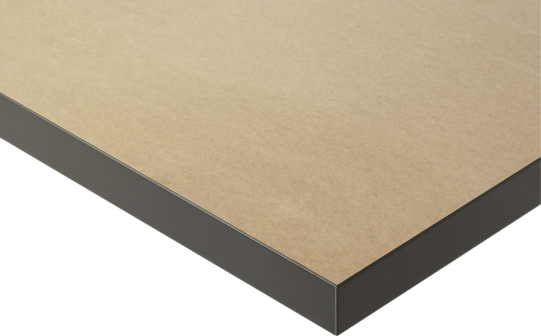 MDF Arbeitsplatte, ABS-Kante schwarz